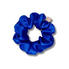 Об'ємна резинка для волосся темно-синя - MON MOU Silk Large Scrunchie Dark Blue