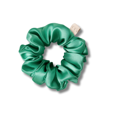 Об'ємна резинка для волосся зелена - MON MOU Silk Large Scrunchie Green