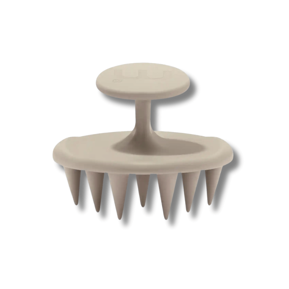 Щіточка для очищення шкіри голови сіро-бежева - MON MOU Soft Scrub Brush Taupe