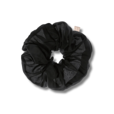 Супер об'ємна резинка для волосся чорна - MON MOU Silk Volume Scrunchie Black 