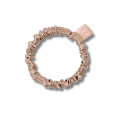 Тонка резинка для волосся бежева - MON MOU Silk Slim Scrunchie Beige