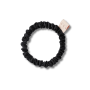 Тонка резинка для волосся чорна - MON MOU Silk Slim Scrunchie Black