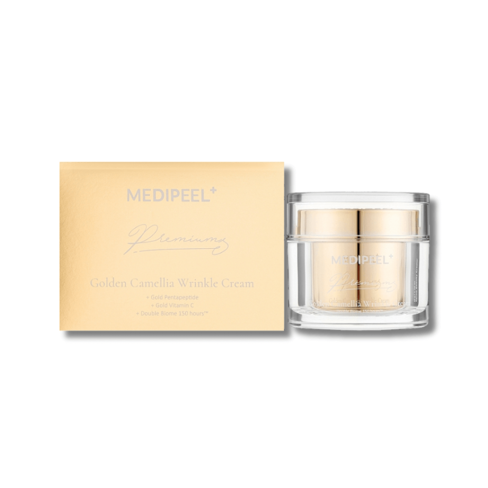 Антивіковий крем для обличчя з екстрактом золота та камелії - Medi-Peel Peptide 9 Premium Golden Camellia Wrinkle Cream