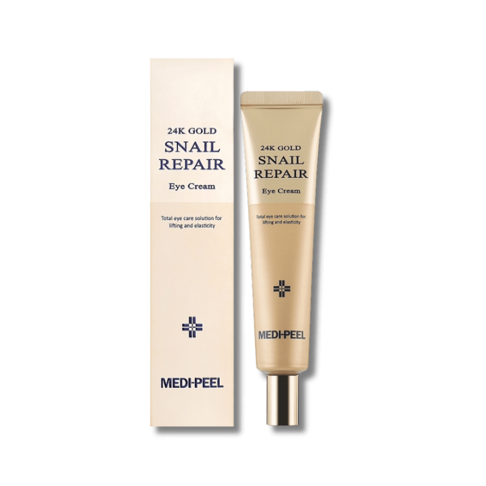 Крем для шкіри навколо очей з муцином равлика та золотом - Medi-Peel 24K Gold Snail Repair Eye Cream