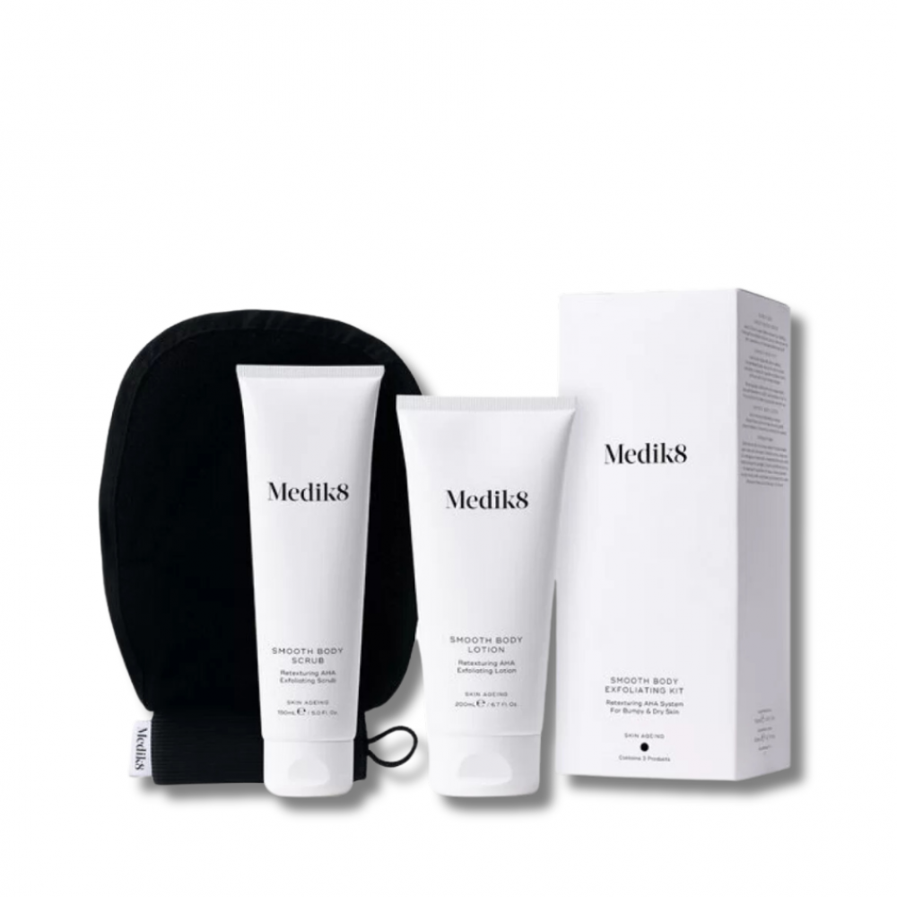 Система с AHA для сухой кожи и гиперкератоза - Medik8 Smooth Body Exfoliating Kit