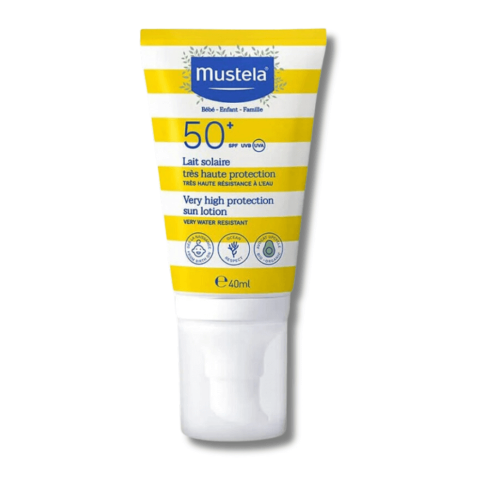 Сонцезахисний лосьйон із високим ступенем захисту - Mustela Bebe Enfant Very High Protection Face And Body Sun Lotion SPF 50+