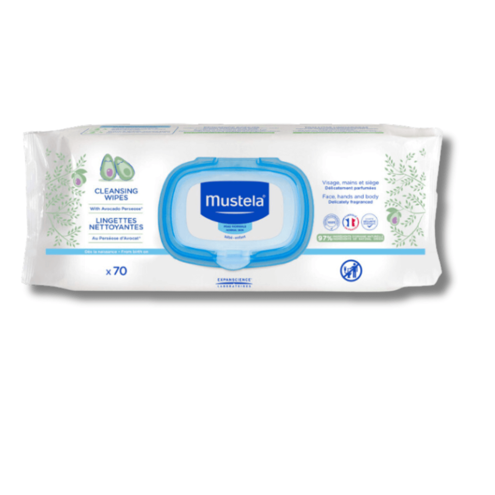 Вологі серветки для тіла - Mustela Baby Diaper Cleansing Wipes