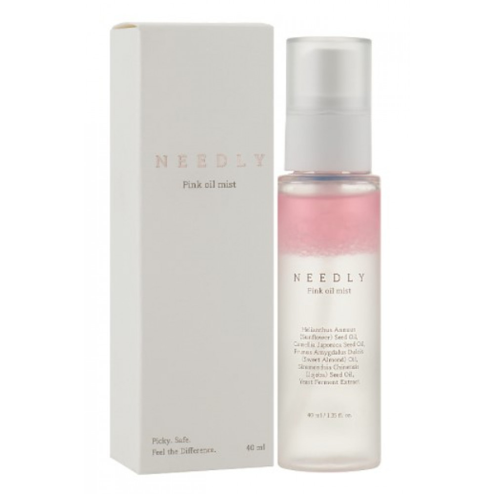 Двофазна зволожуюча сироватка-спрей для обличчя - Needly Pink Oil Mist