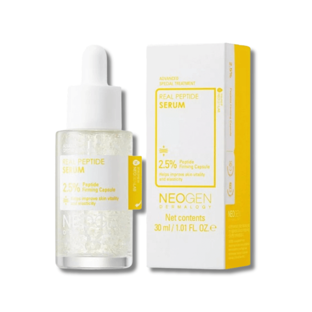 Пептидна сироватка для обличчя із зміцнюючою капсулою для бадьорості шкіри - Neogen Dermalogy Real Peptide Serum