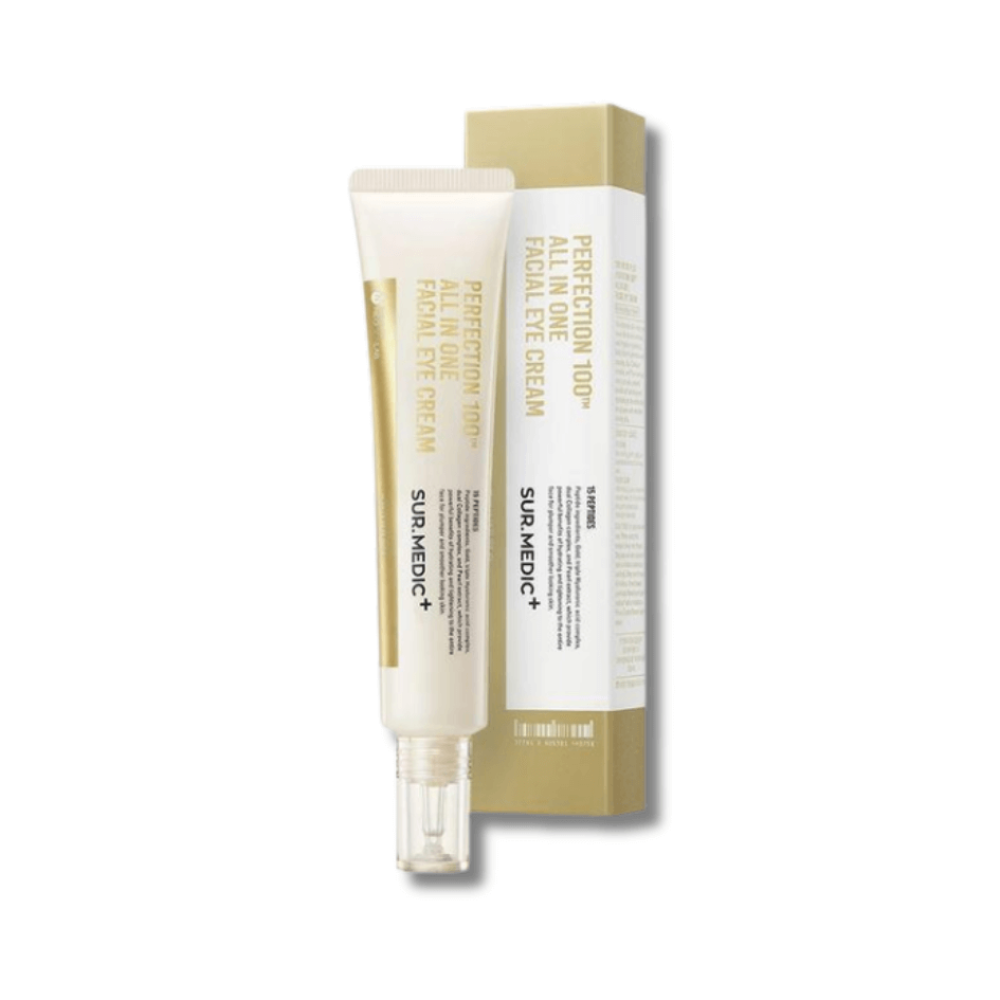 Пептидний крем для повік із частинками золота - Neogen Dermalogy Sur.Medic+ Perfection 100 All In One Facial Eye Cream