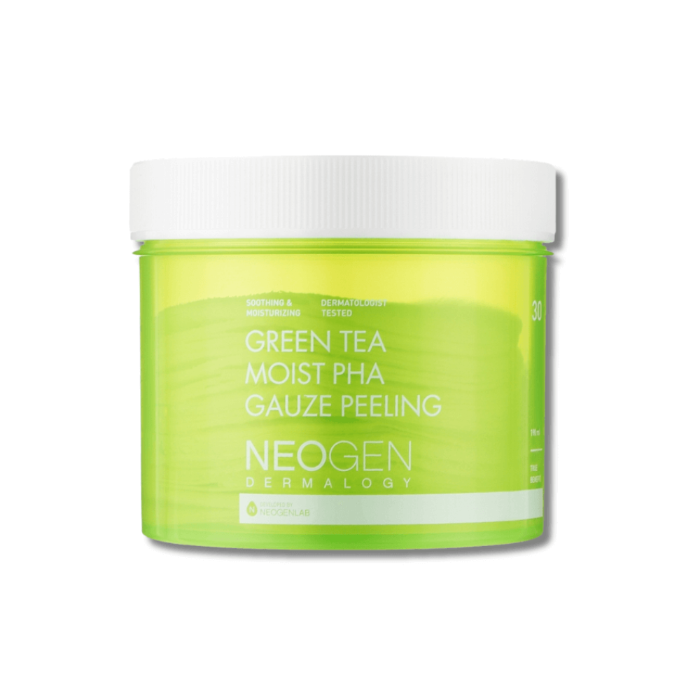 Пілінг-педи з кислотами та зеленим чаєм - Neogen Dermalogy Green Tea Moist PHA Gauze Peeling