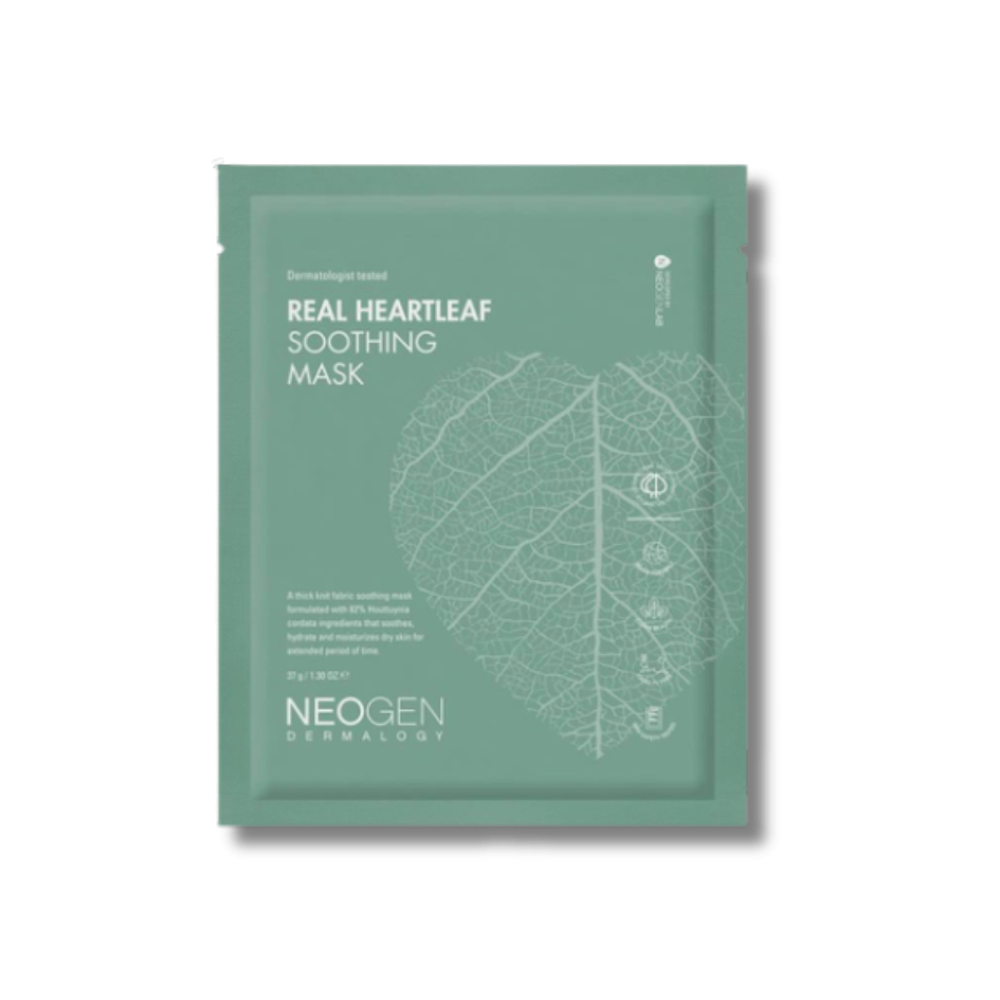 Заспокійлива маска проти сухості з хауттюйною - Neogen Dermalogy Real Heartleaf Soothing Mask