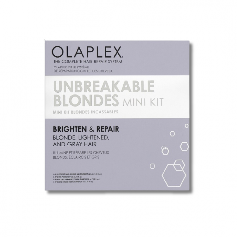 Набір мініатюр для блонду "Яскравість та відновлення" - Olaplex Unbreakable Blondes Mini Kit