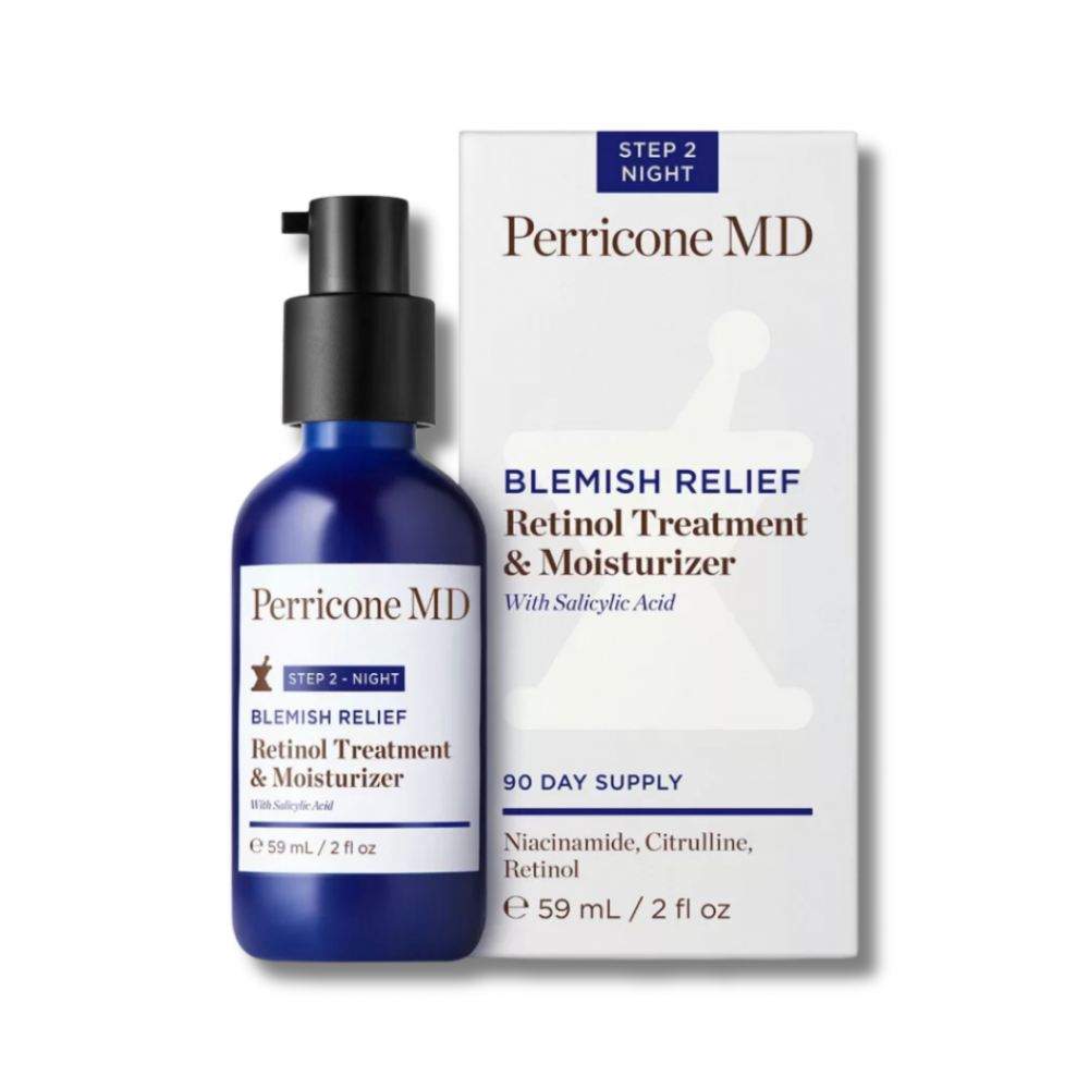 Ночная сыворотка с ретинолом для проблемной кожи - Perricone MD Blemish Relief Retinol Treatment & Moisturiser