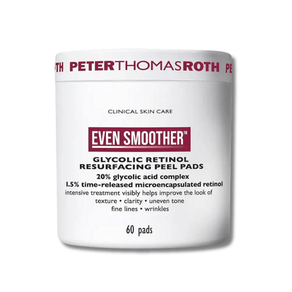 Відновлюючі диски для обличчя з ретинолом та гліколевою кислотою - Peter Thomas Roth Even Smoother Glycolic Retinol Resurfacing Peel Pads