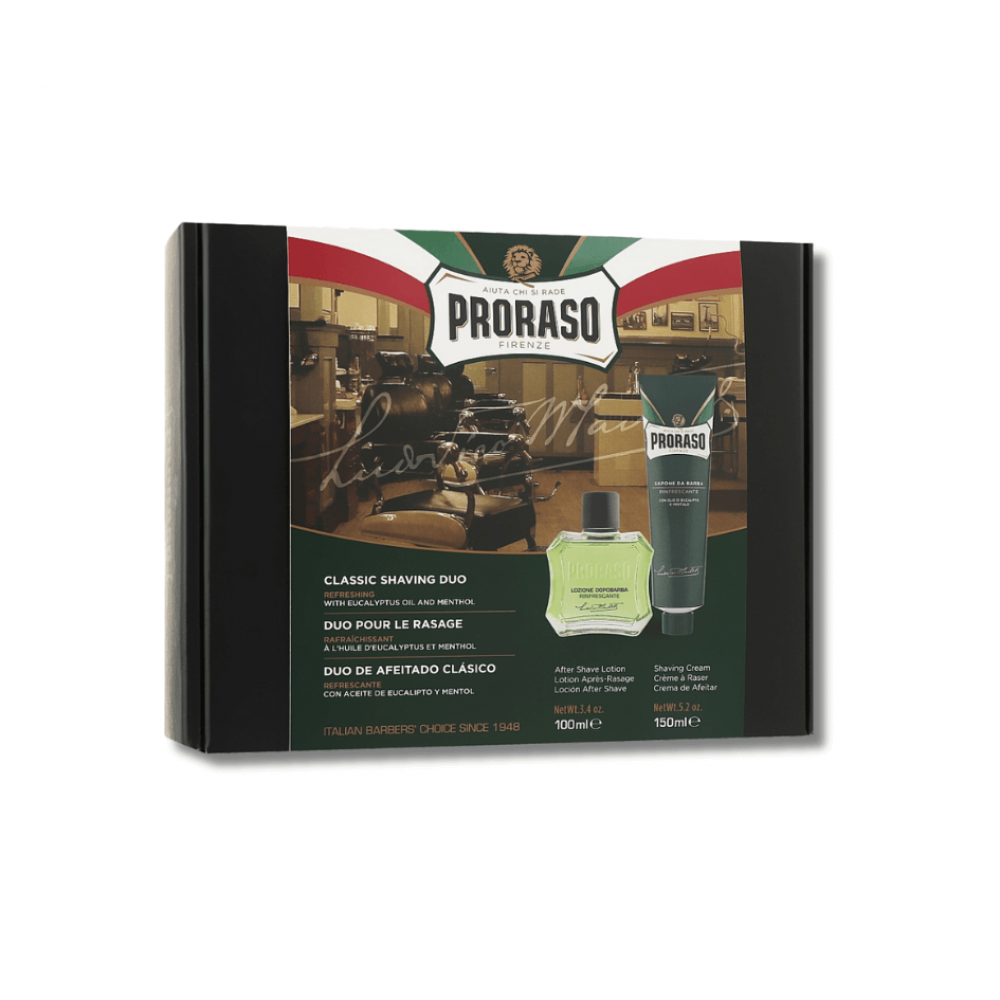 Набір для гоління - Proraso Duo Pack Tube+Lotion Refreshing