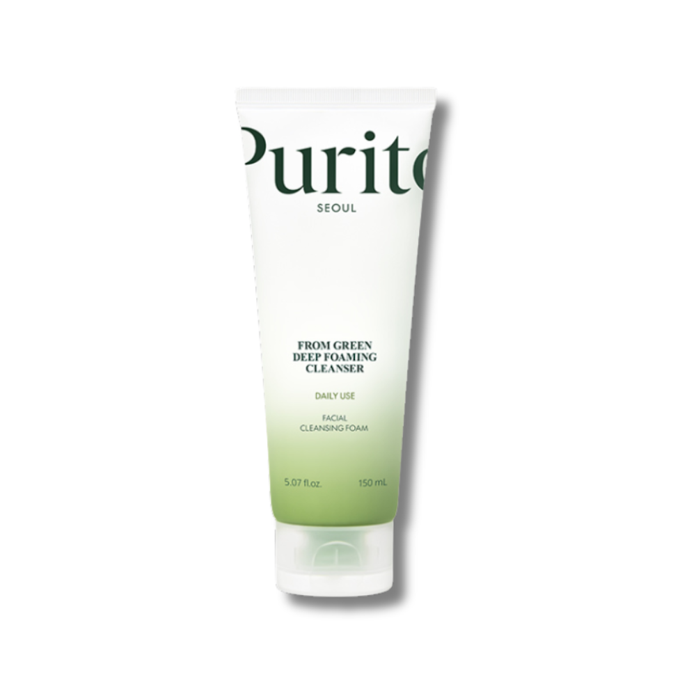 Пінка для вмивання з центеллою і зеленим чаєм - Purito From Green Deep Foaming Cleanser 