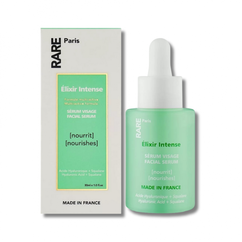 Зволожувальна сироватка для обличчя з гіалуроновою кислотою та скваланом - Rare Paris Elixir Intense Nourishing Fase Serum