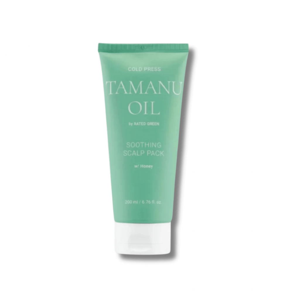 Заспокійлива маска для шкіри голови та волосся з маслом таману та чорною смородиною - Rated Green Cold Press Tamanu Oil Soothing Scalp Pack 200ml
