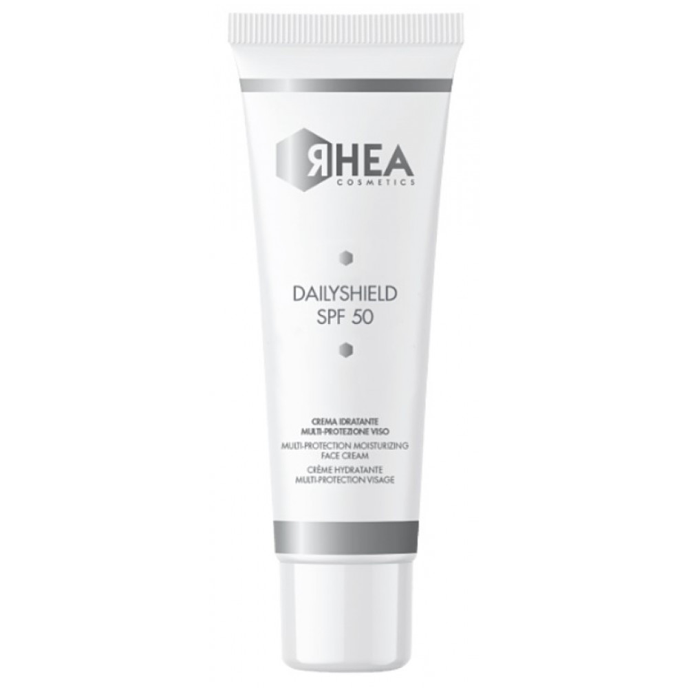 Мультизахисний зволожуючий крем для обличчя - Rhea Cosmetics Daily Shield SPF 50