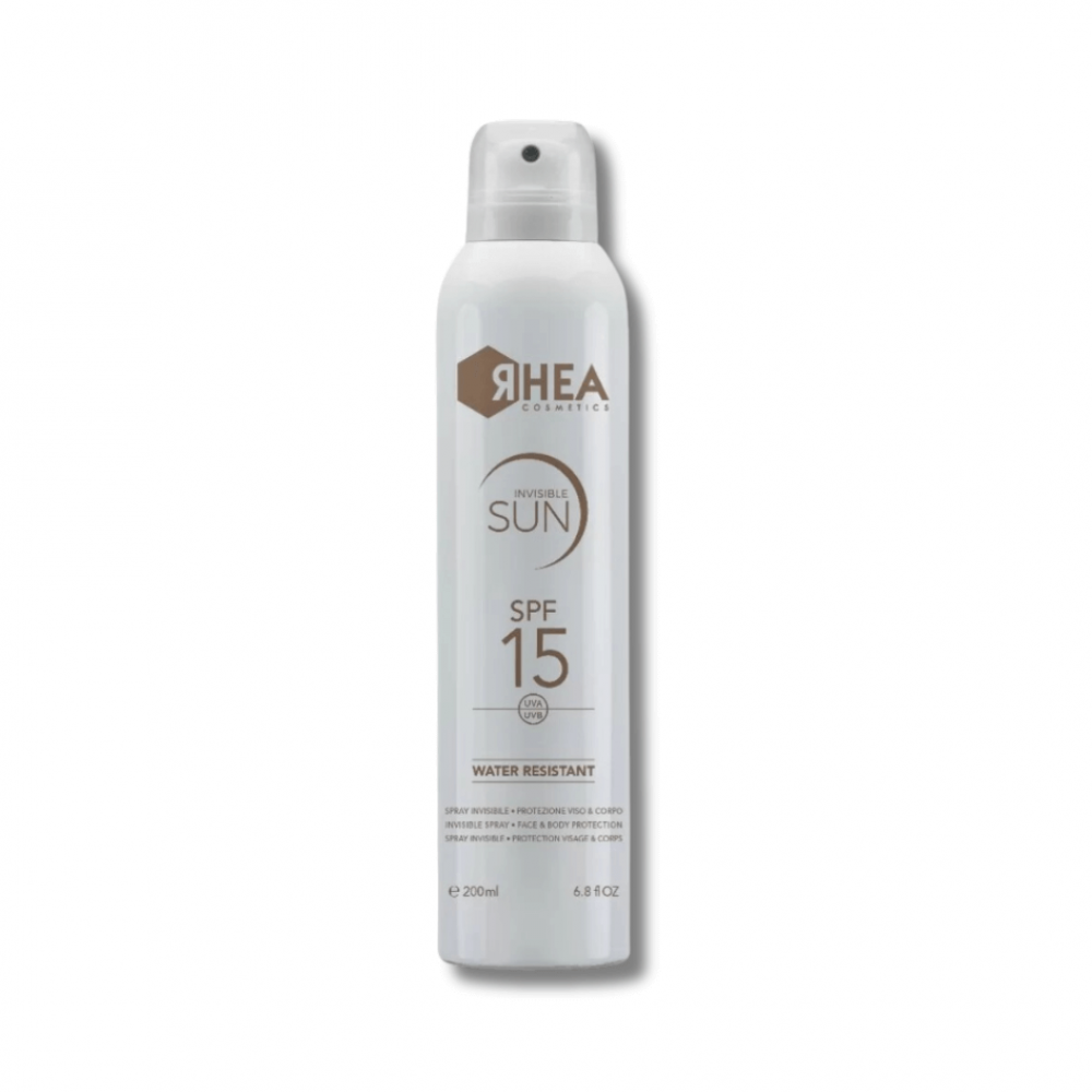 Невидимий спрей для обличчя й тіла SPF15 - Rhea Invisible Sun SPF 15 Face & Body Sunscreen