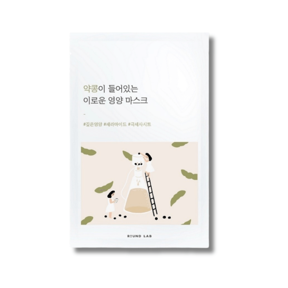 Питательная тканевая маска с экстрактом черных соевых бобов - Round Lab Soybean Nourishing Mask Sheet