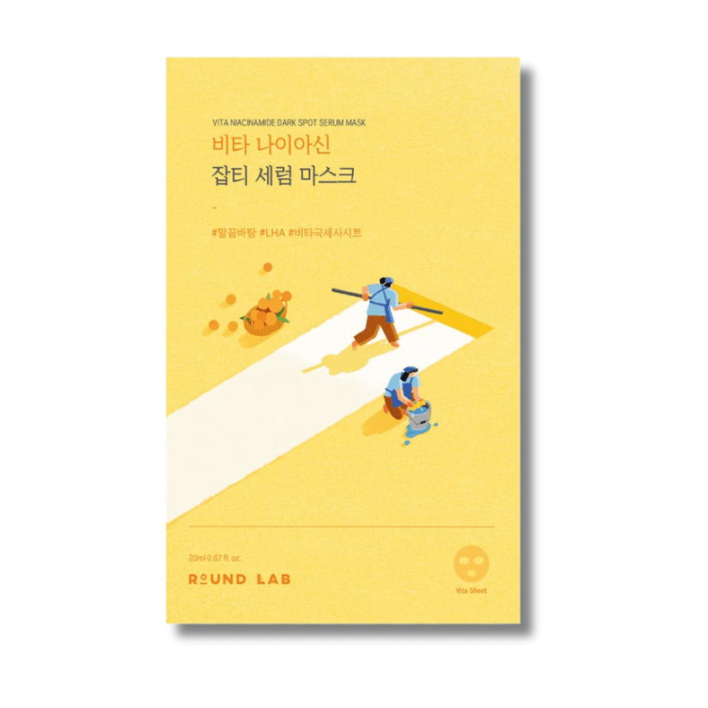 Освітлююча тканинна маска з вітаміном C та ніацинамідом - Round Lab Vita Niacinamide Dark Spot Serum Mask