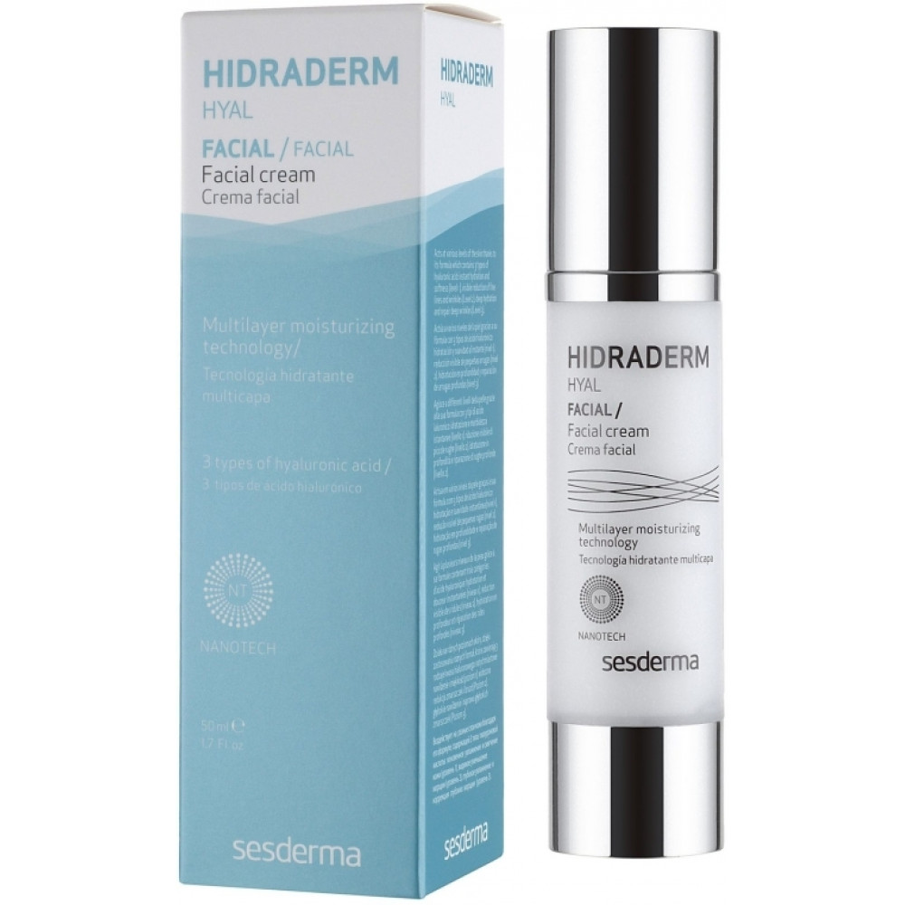 Зволожуючий крем для обличчя - SeSDerma Hidraderm Hyal Facial Cream