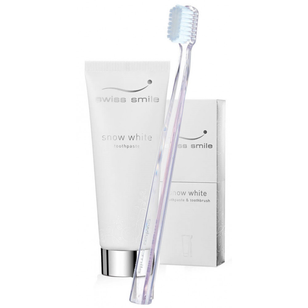 Набор "День" -  Swiss Smile Snow White Toothpaste & Toothbrush