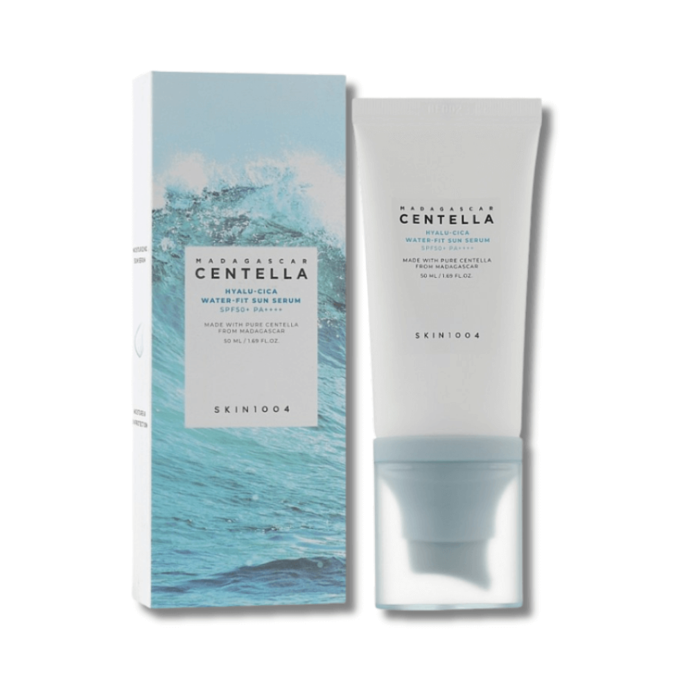 Сироватка для обличчя сонцезахисна з гіалуроновою кислотою та екстрактом азіатської центели - Skin 1004 Madagascar Centella Hyalu-Cica Water-Fit Sun Serum