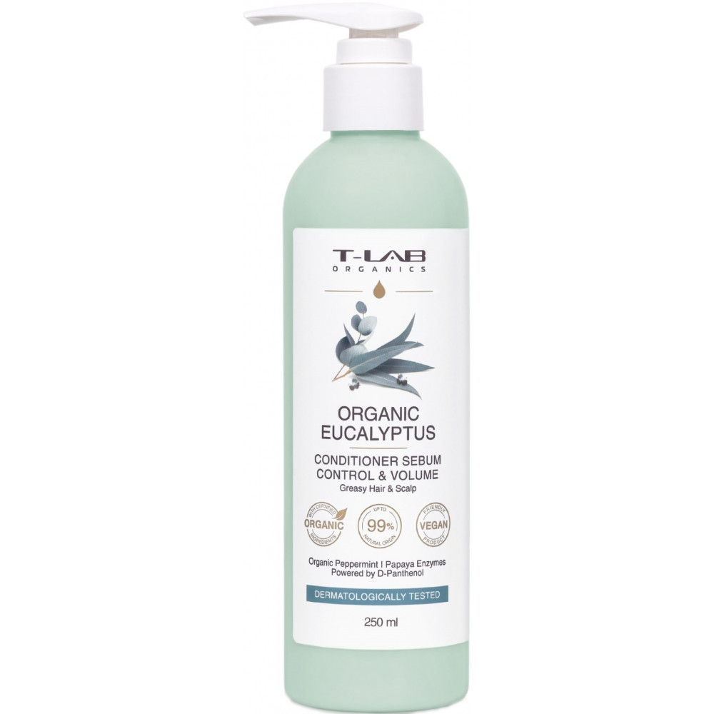 Кондиціонер для жирного волосся - T-LAB Organic Eucalyptus Sebum Control & Volume Conditioner