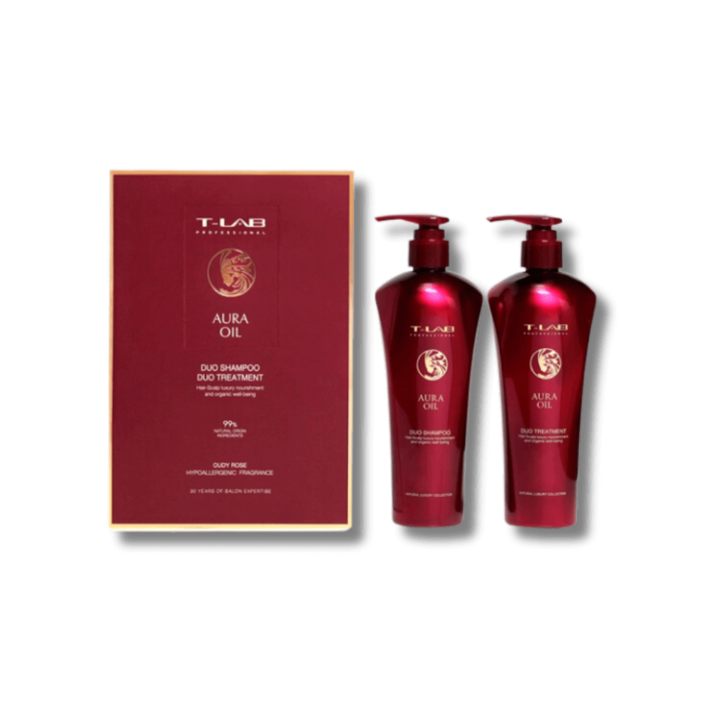Набір для посиленого живлення - T-Lab Professional Aura Oil Duo Shampoo and Duo Treatment Set