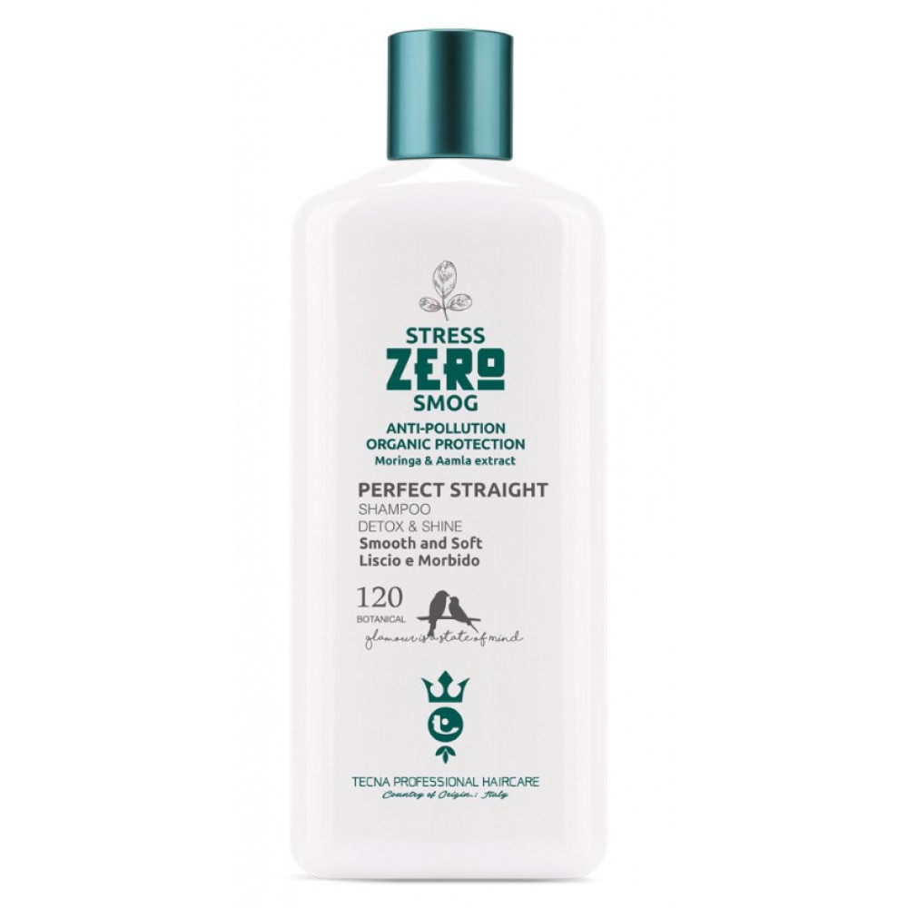 Питательный шампунь для разглаживания и блеска - Tecna Zero Perfect Straight Shampoo