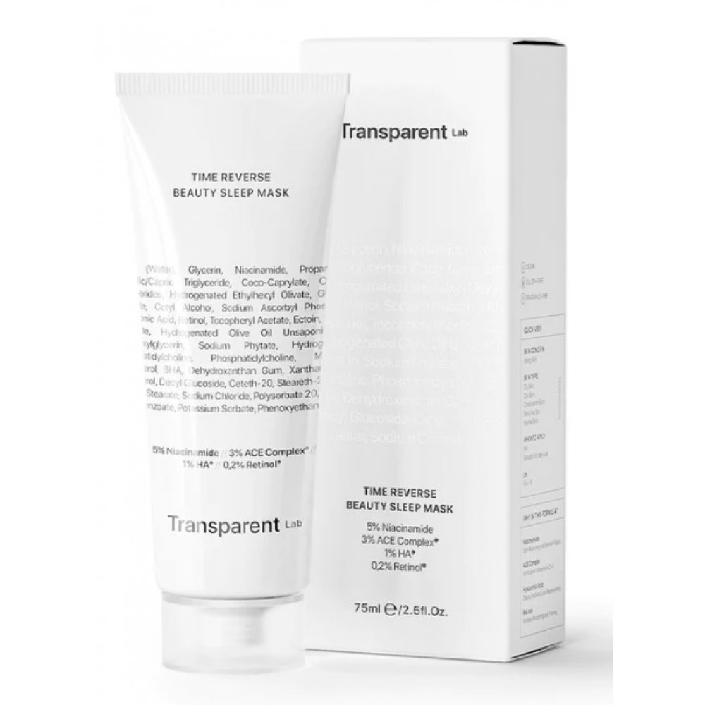 Нічна антивікова маска - Transparent Lab Time Reverse Beauty Sleep Mask