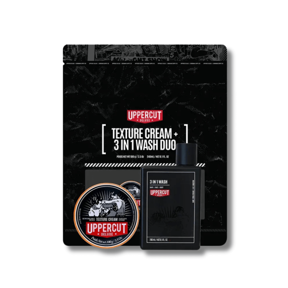 Подарунковий набір - Uppercut Deluxe Xmas Texture Cream + 3 in 1