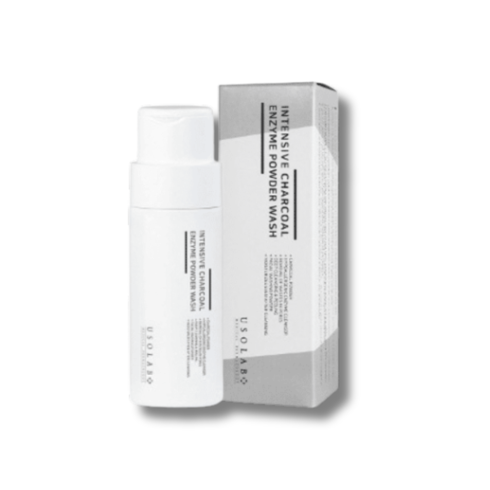 Ензимна пудра для жирної та проблемної шкіри - Usolab Intensive Charcoal Enzyme Powder Wash