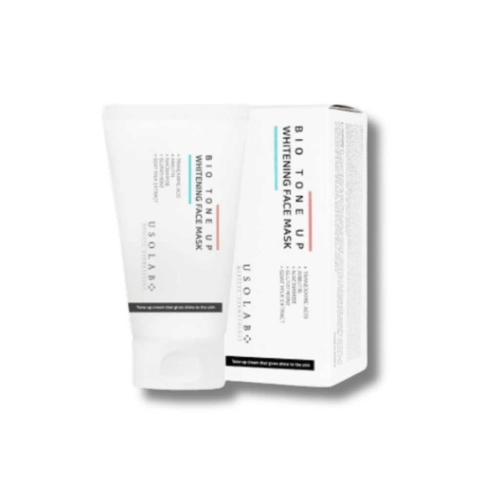 Маска для освітлення шкіри та ефекту миттєвого сяяння - Usolab Bio Tone Up Whitening Mask