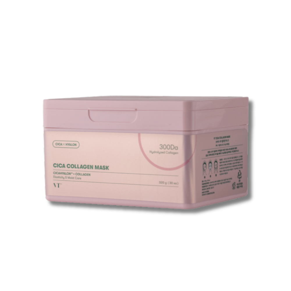 Набір зміцнювальних тканинних масок для обличчя - VT Cosmetics Cica Collagen Mask