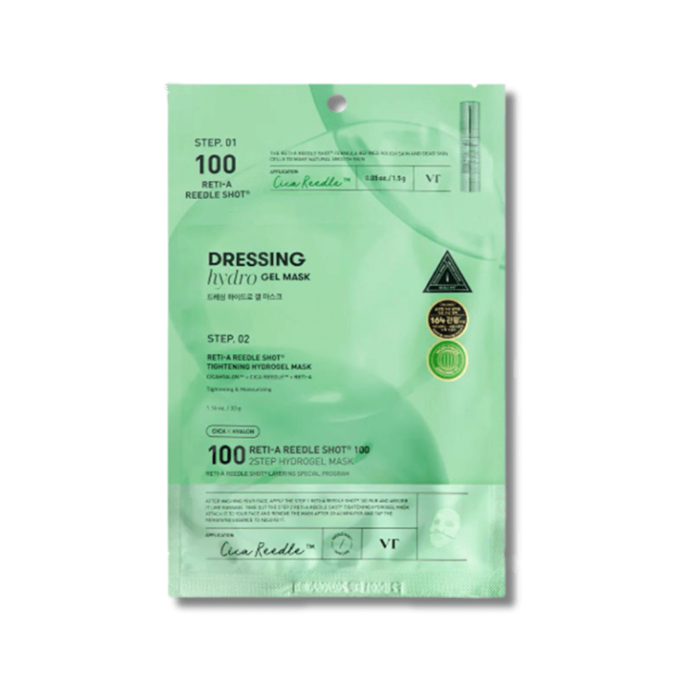 Зміцнювальна гідрогелева маска з ретинолом 2-х етапна - VT Cosmetics Reti-A Reedle Shot 100 2 Step Hydrogel Mask