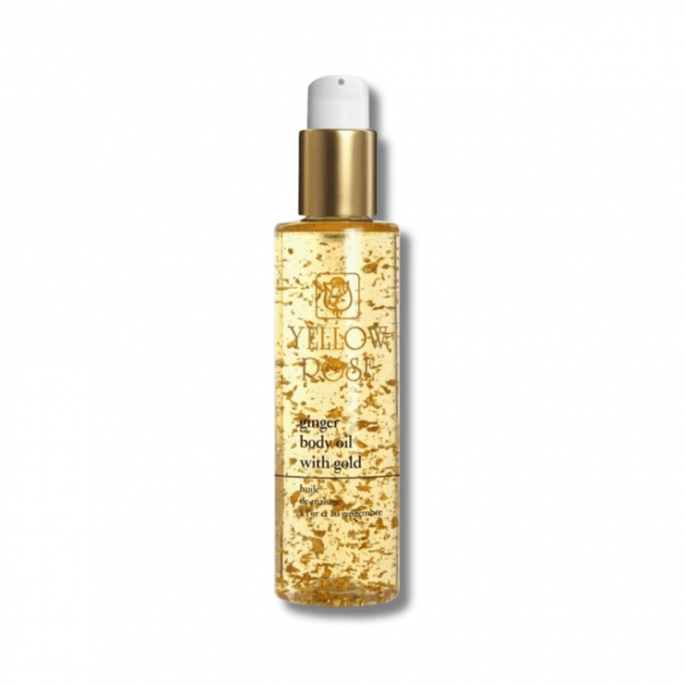 Масажна олія з золотом і імбиром - Yellow Rose Body Massage Oil Ginger Gold 