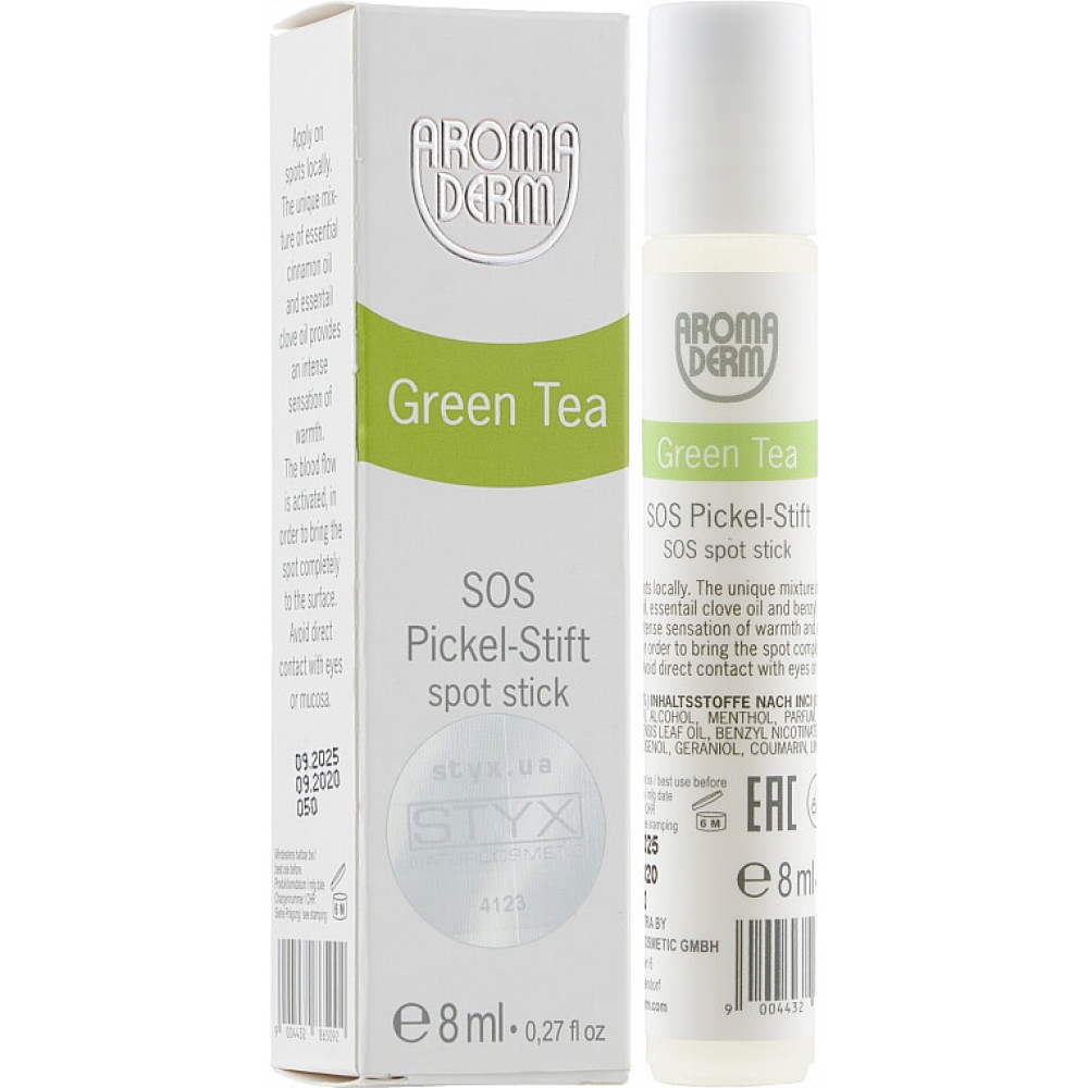 Антибактеріальний гель для обличчя - Styx Naturcosmetic Aroma Derm Green Tea SOS Spot Stick