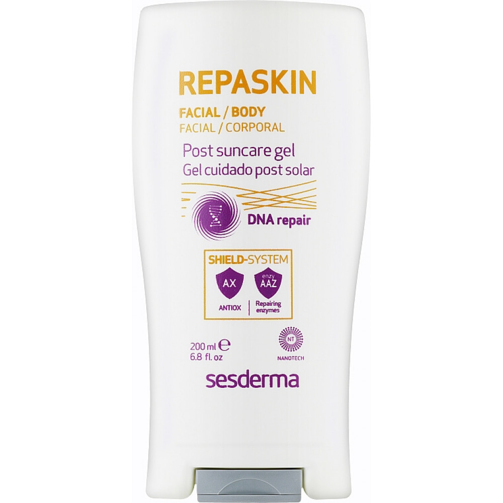 Відновлюючий гель після сонця - SesDermaREPASKIN Facial/Body After Sun gel