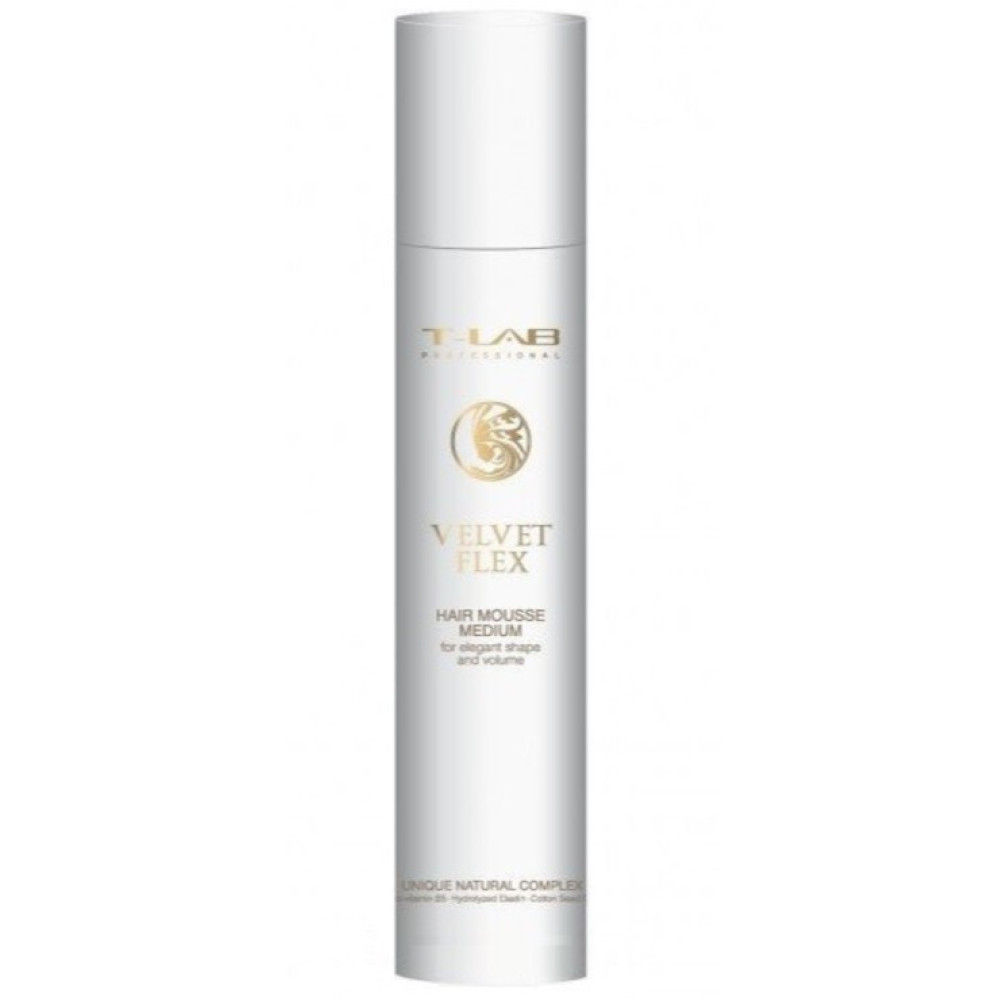 Мусс для волос средней фиксации - T-LAB Professional Velvet Flex Hair Mousse Medium