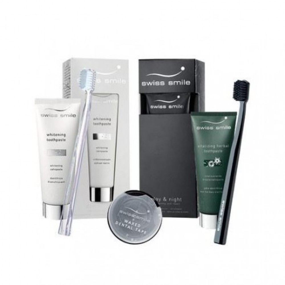 Набір для відновлення та відбілювання зубів «День та Ніч» - Swiss Smile Day & Night Dental Beauty Kit