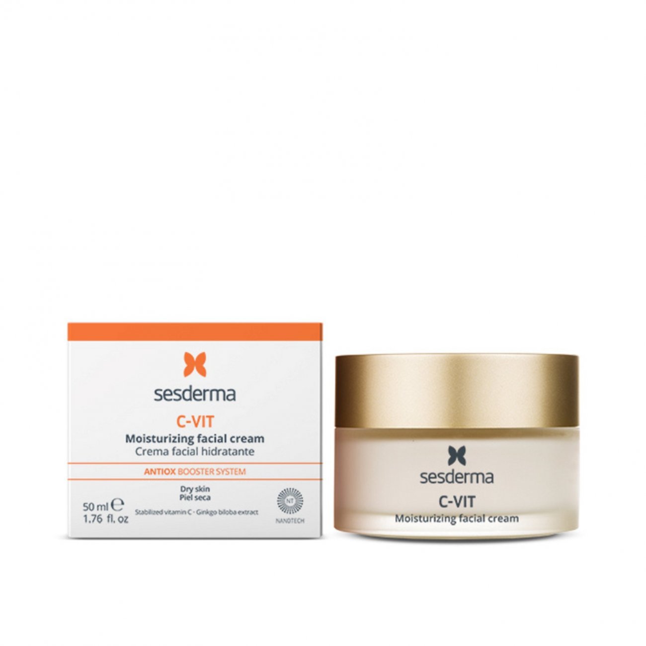 Crème ケンシロウ Зволожуючий крем проти зморшок - SeSDerma C-Vit Moisturizing Face